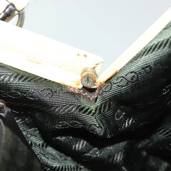 PRADA Hand Bag Canvas Leather Beige Brown Auth bs29303 - Picture 13 of 16